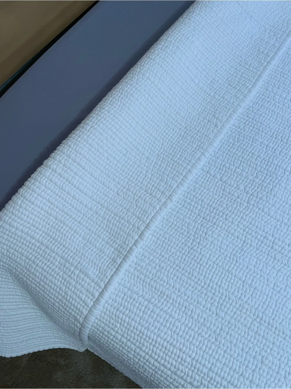 Ballard White Textured bedspread full size Coverlet - Classic Cottage
